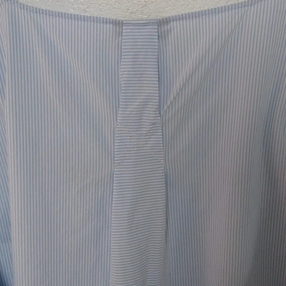 LANE BRYANT EMBROIDERED, PINSTRIPE, 3/4 SLEEVES, LIGHT WEIGHT, SIDE VENT, TUNIC - Picture 5 of 7